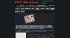 Desktop Screenshot of ironartgrills.com
