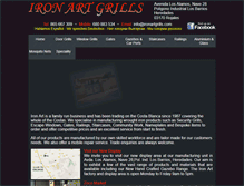 Tablet Screenshot of ironartgrills.com
